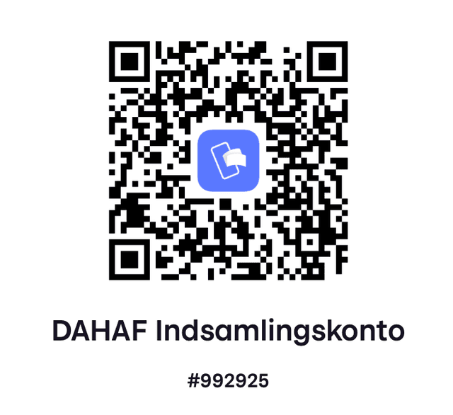 QR kode til DAHAF donation via MobilePay